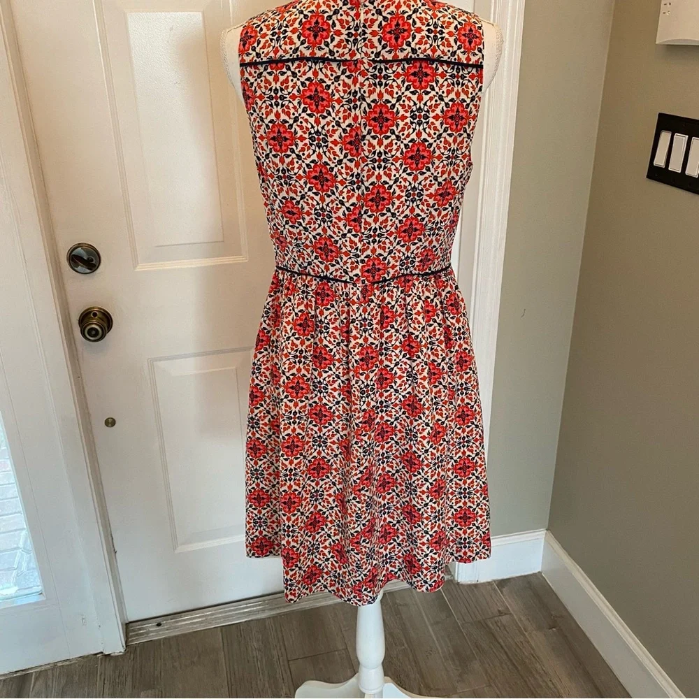 J. Crew silk California Poppy A line sleeveless dress